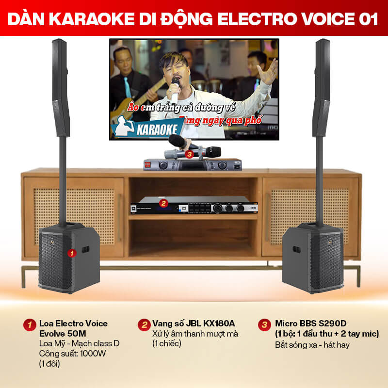Dàn karaoke di động Electro Voice 01