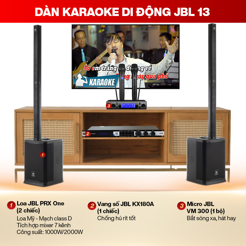 Dàn karaoke di động JBL 13