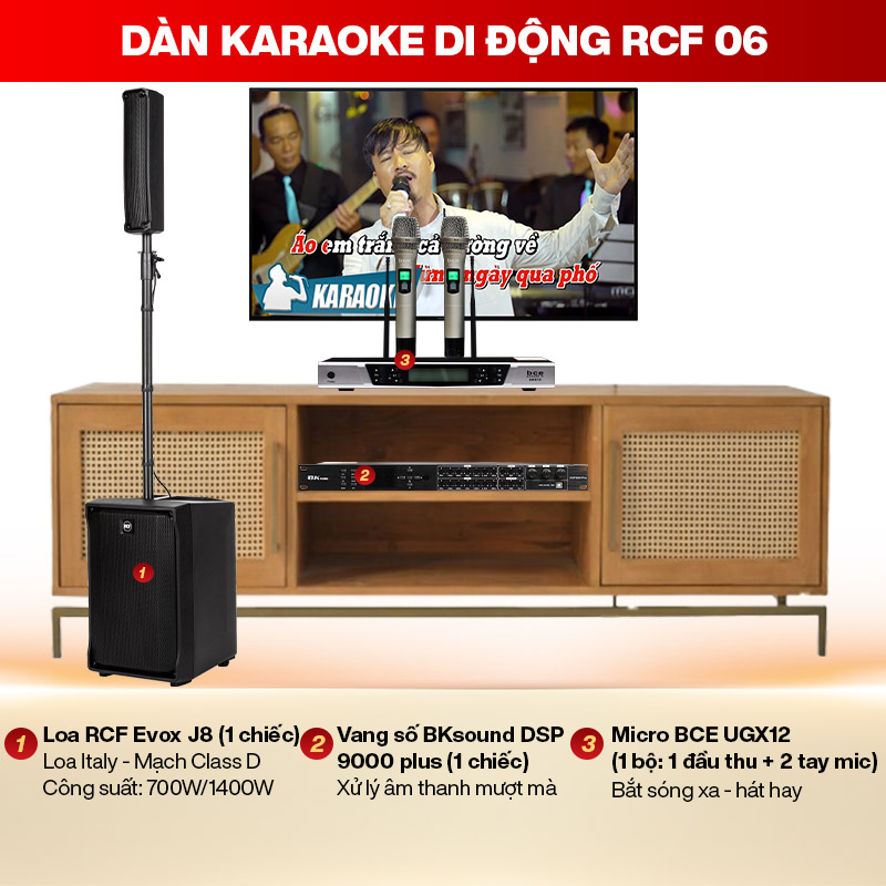 Dàn karaoke di động RCF 06
