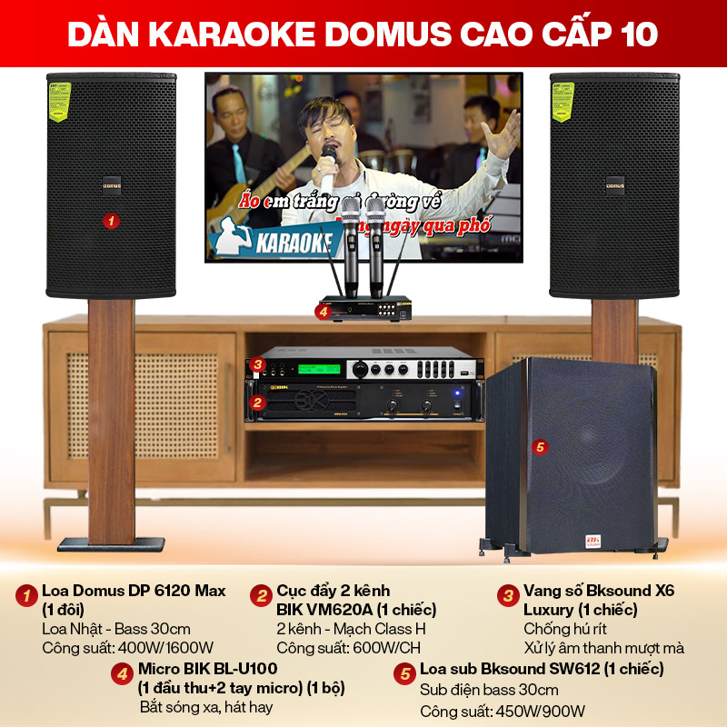 Dàn karaoke Domus cao cấp 10