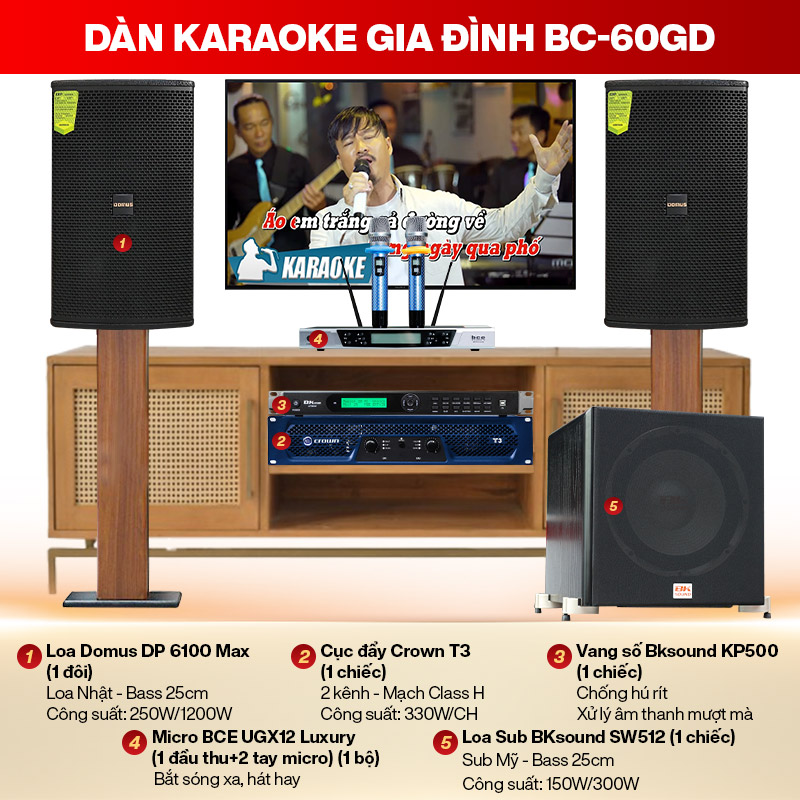 dàn karaoke gia đình BC-60GD