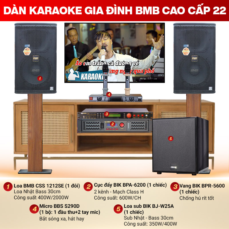 Dàn karaoke gia đình BMB cao cấp 22
