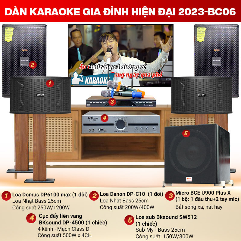 Dàn karaoke gia đình hiện đại 2023-BC06