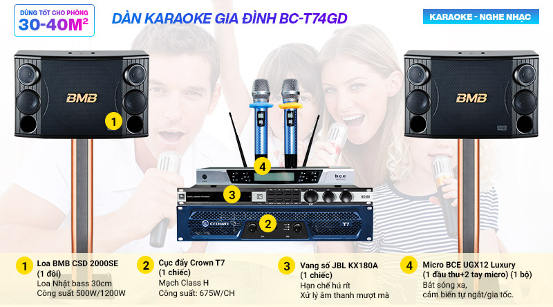 Dàn karaoke gia đình BC-74GD