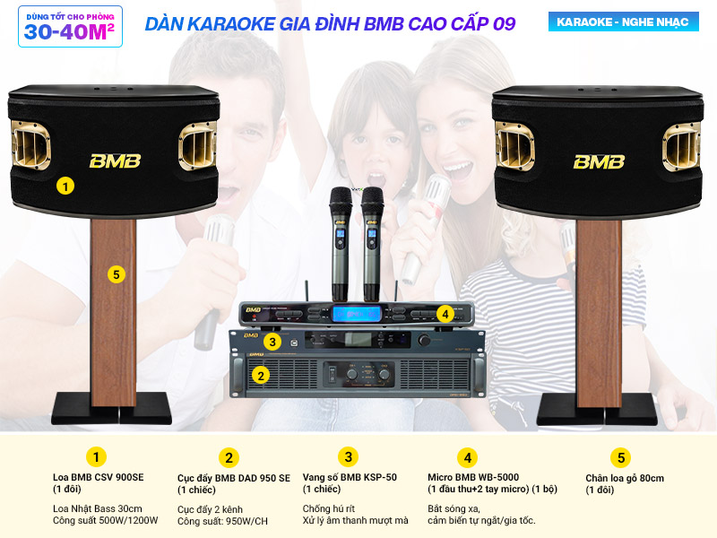 dàn karaoke gia đình BMB cao cấp 09