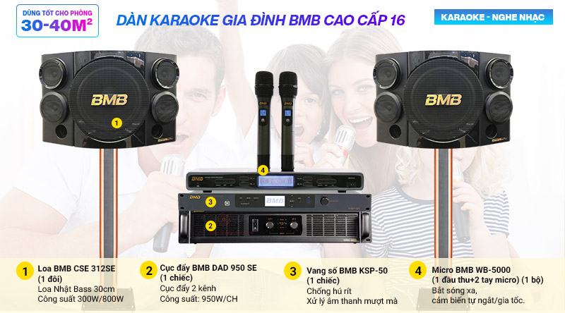 Dàn karaoke gia đình BMB cao cấp 16