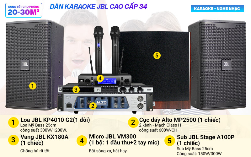 Dàn karaoke JBL cao cấp 34 