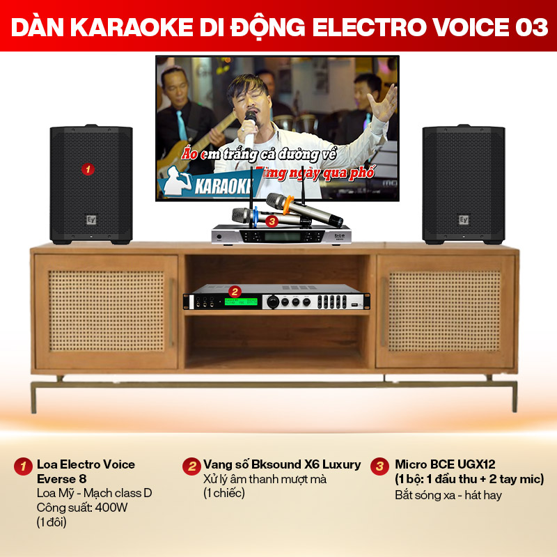 Dàn karaoke di động Electro Voice 03