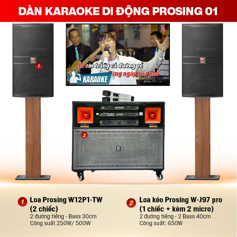 Dàn karaoke di động Prosing 01
