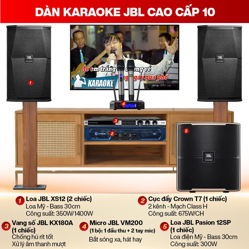 Dàn karaoke gia đình cao cấp JBL 10