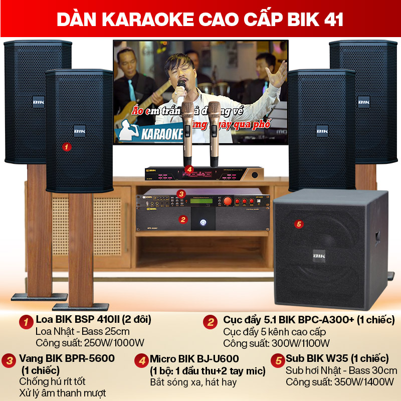Dàn karaoke cao cấp BIK 41