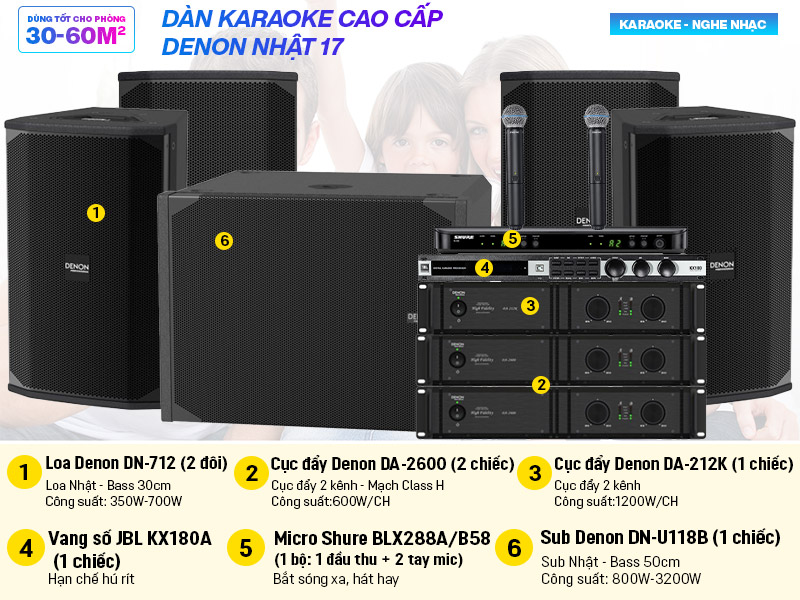 Dàn karaoke cao cấp Denon Nhật 17 
