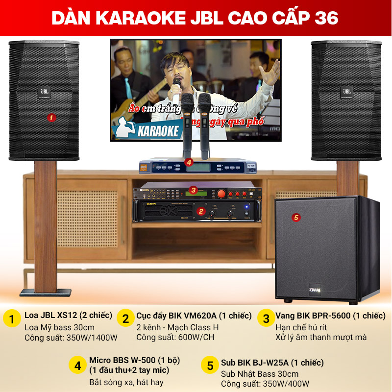 Dàn karaoke JBL cao cấp 36
