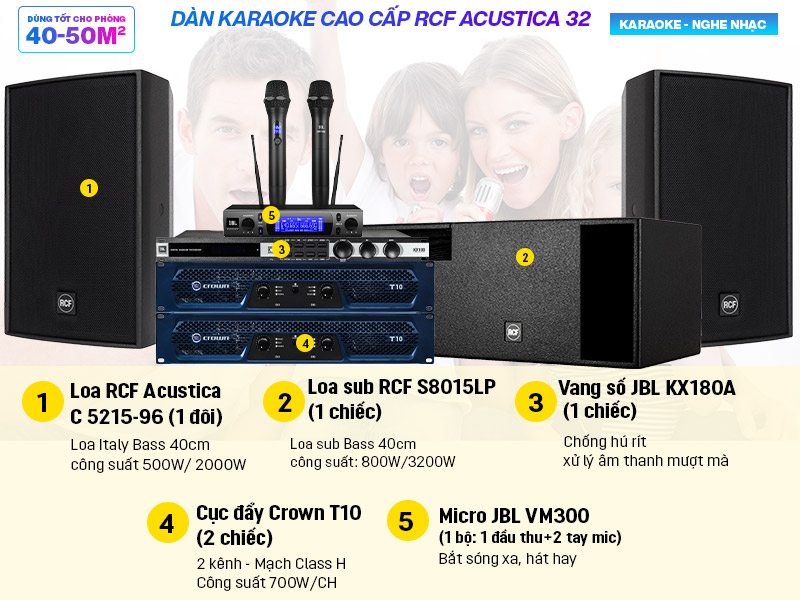 Dàn karaoke cao cấp RCF Acustica 32