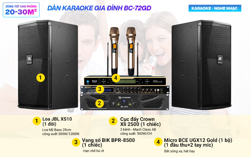 dàn karaoke gia đình BC - 72GD
