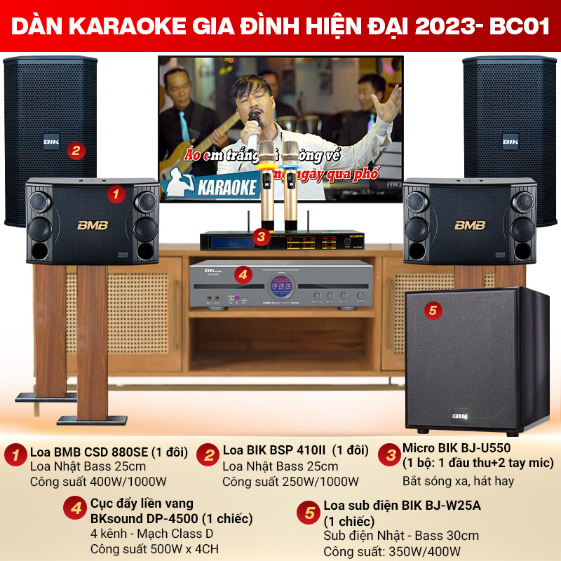 Dàn karaoke gia đình hiện đại 2023-BC01