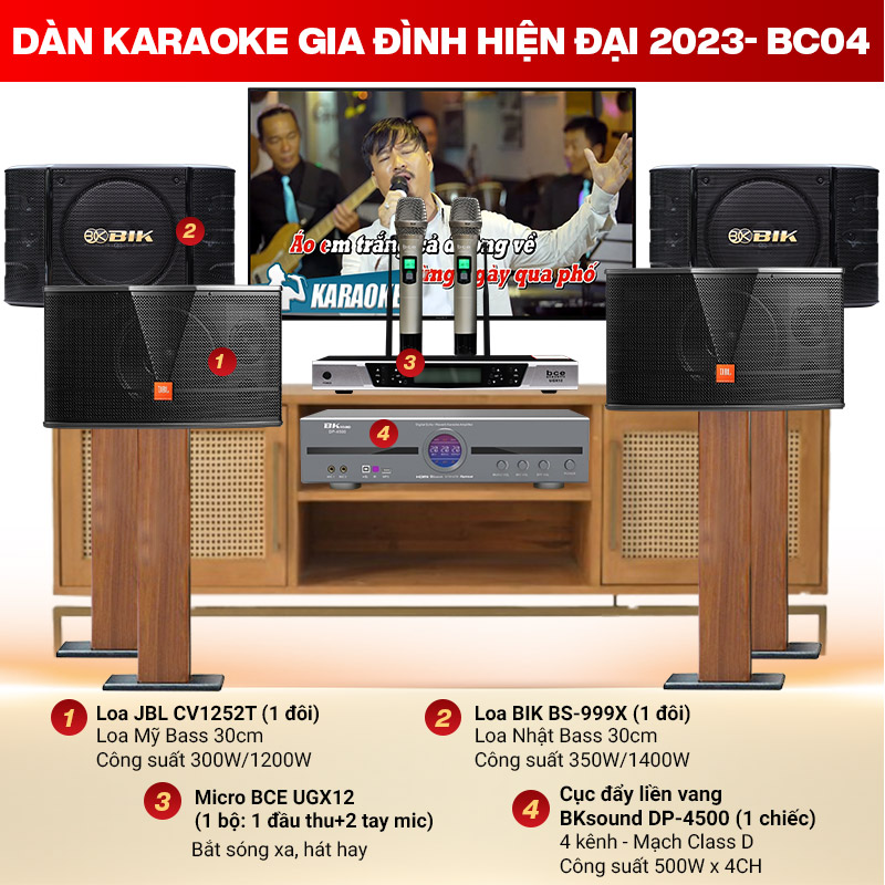 Dàn karaoke gia đình hiện đại 2023-BC04