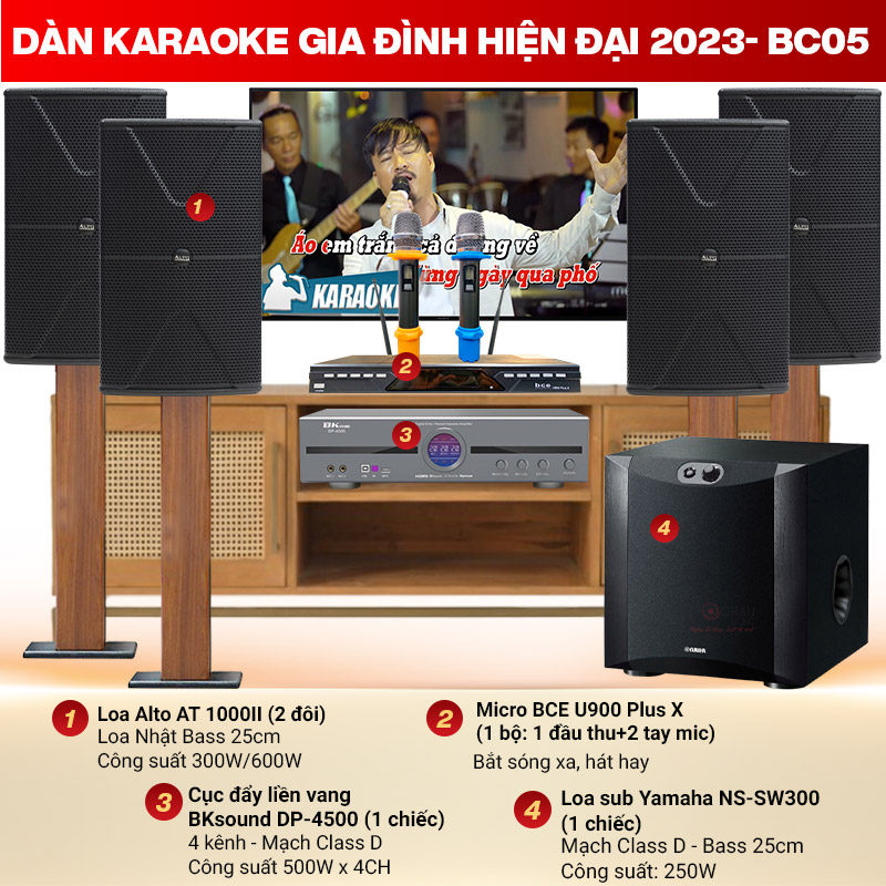 Dàn karaoke gia đình hiện đại 2023-BC05