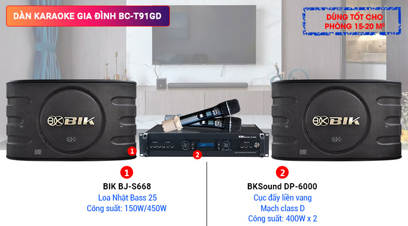 Dàn karaoke gia đình BC-T91GD