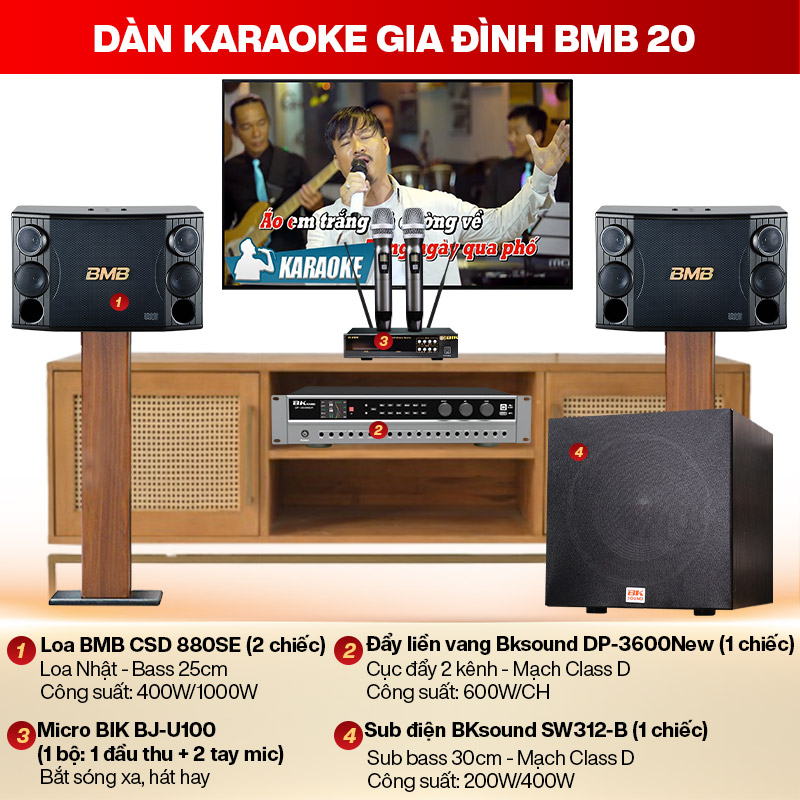 Dàn karaoke gia đình BMB 20