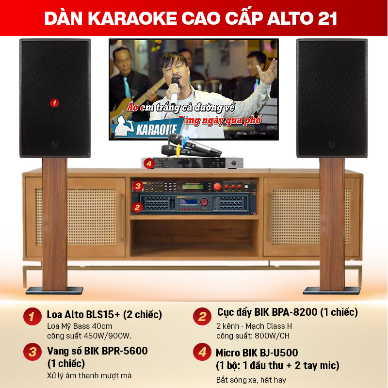 Dàn karaoke cao cấp Alto 21