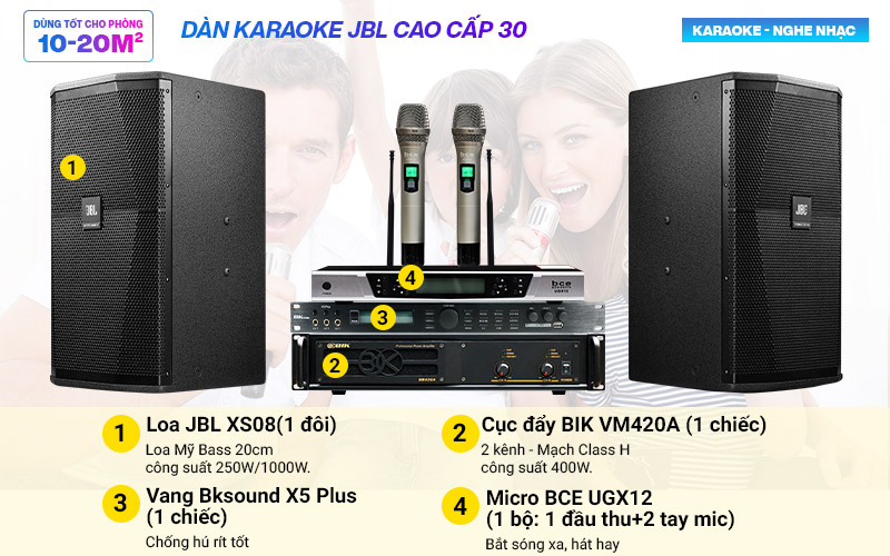 Dàn karaoke JBL cao cấp 30