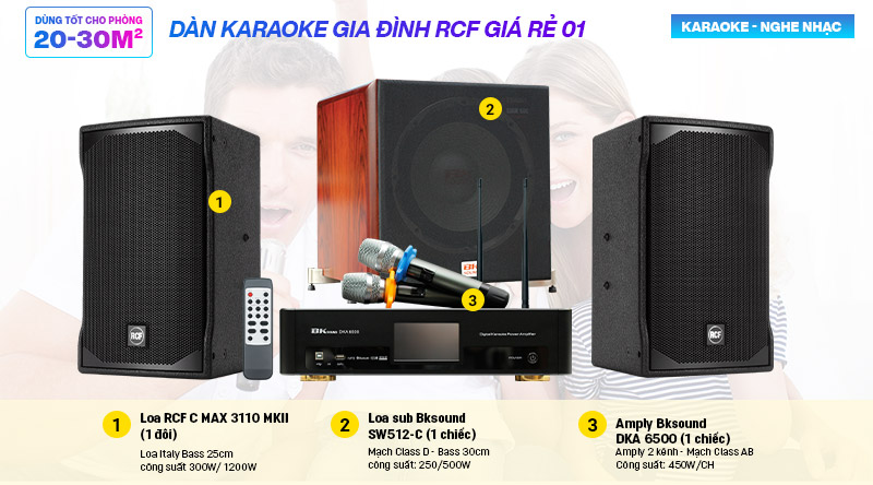 Dàn karaoke gia đình RCF giá rẻ 01