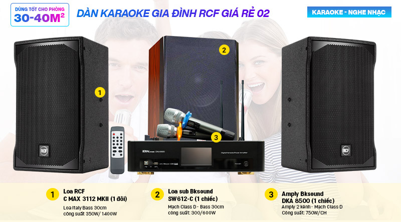 Dàn karaoke gia đình RCF giá rẻ 02
