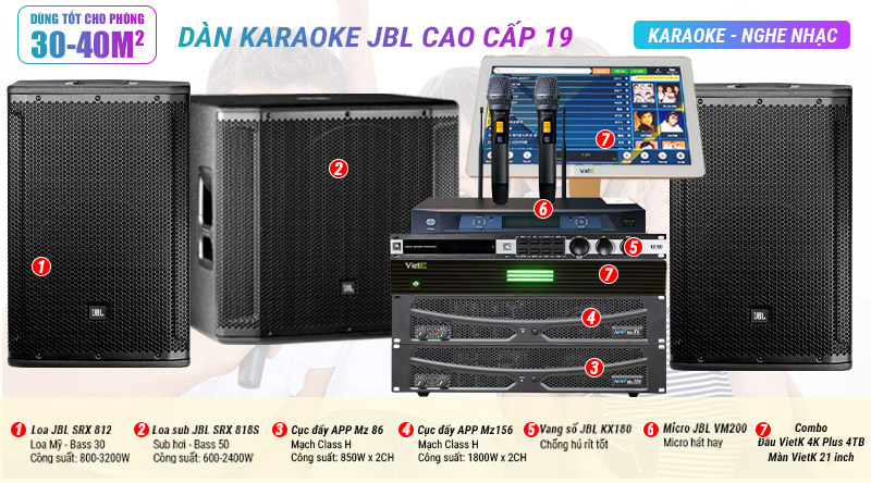 Dàn karaoke JBL cao cấp 19