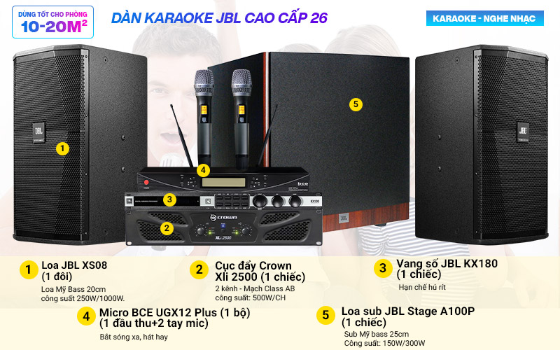 Dàn karaoke JBL cao cấp 26