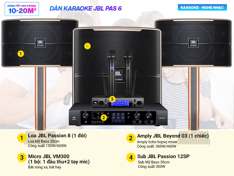Dàn karaoke JBL PAS 6
