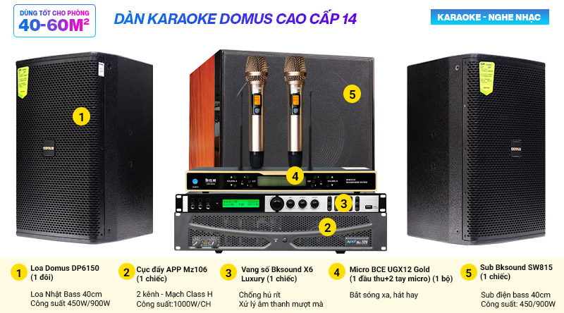 Dàn karaoke Domus cao cấp 14