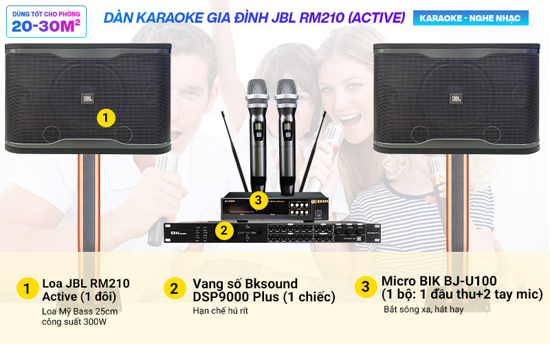 Hệ thống Karaoke tại nhà JBL RM210 (Đang hoạt động - Mới 2022)
