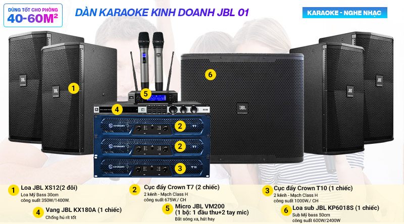 Dàn karaoke kinh doanh JBL 01