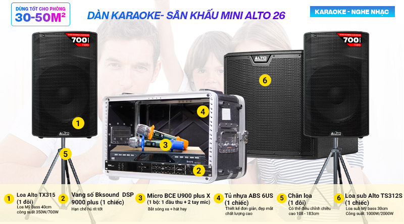 Dàn karaoke - sân khấu Mini Alto 26