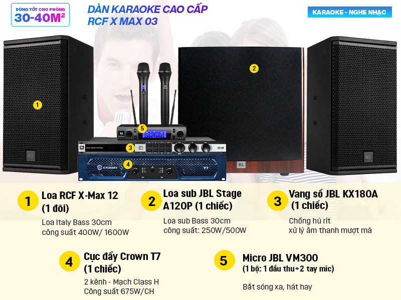 dàn karaoke cao cấp RCF X-MAX 03