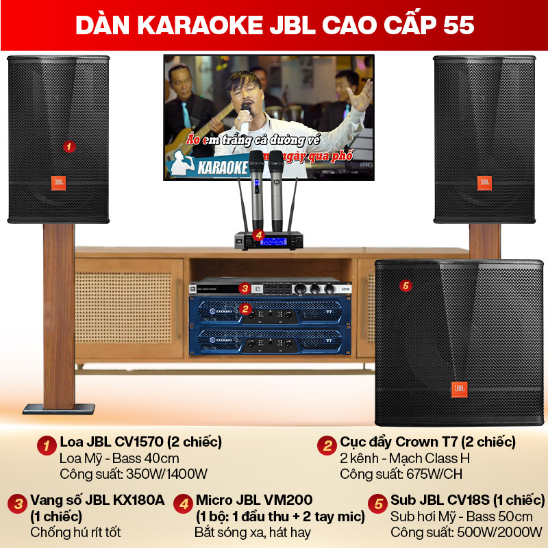 Dàn karaoke JBL cao cấp 55