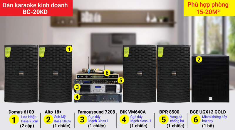 Dàn karaoke kinh doanh BC-20KD
