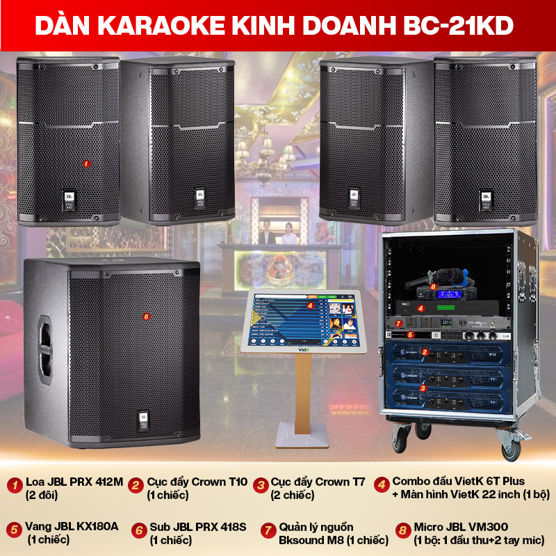 Dàn karaoke kinh doanh BC-21KD