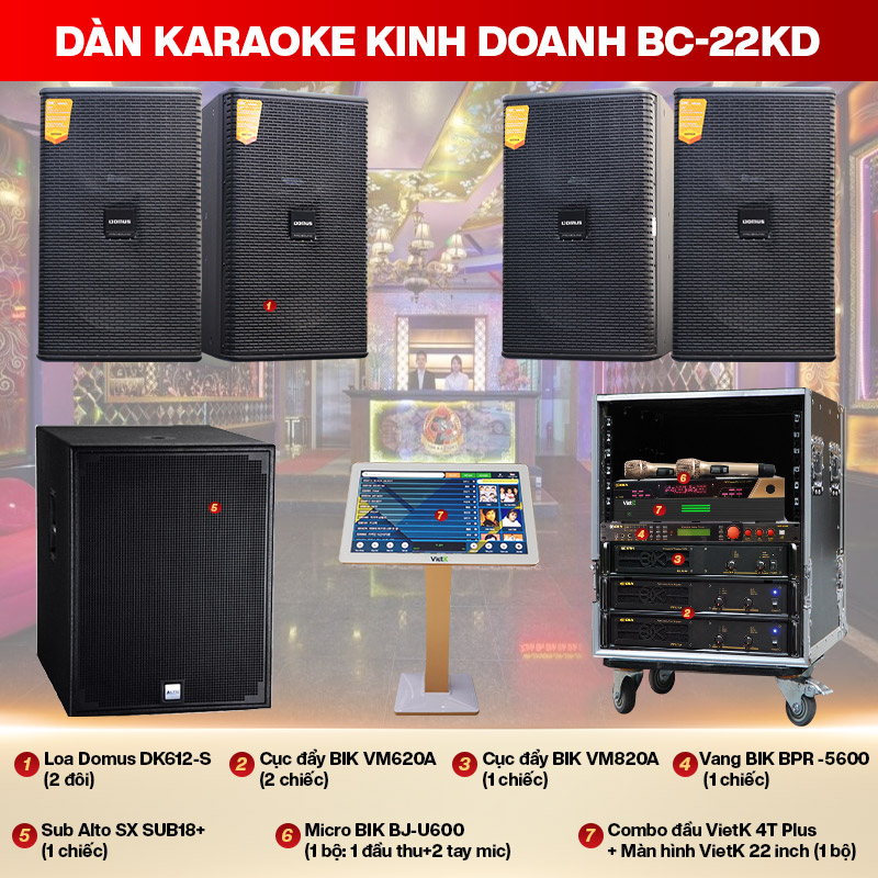 Dàn karaoke kinh doanh BC-22KD