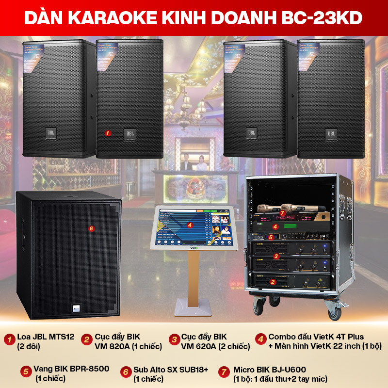 Dàn karaoke kinh doanh BC-23KD