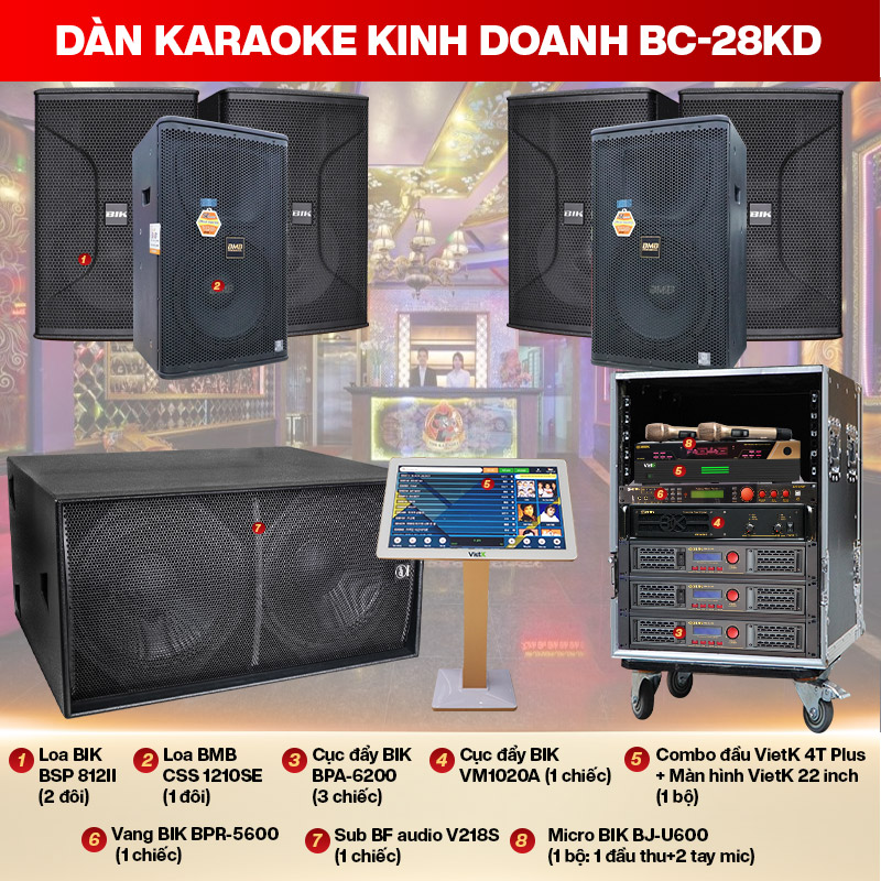 Dàn karaoke kinh doanh BC-28KD
