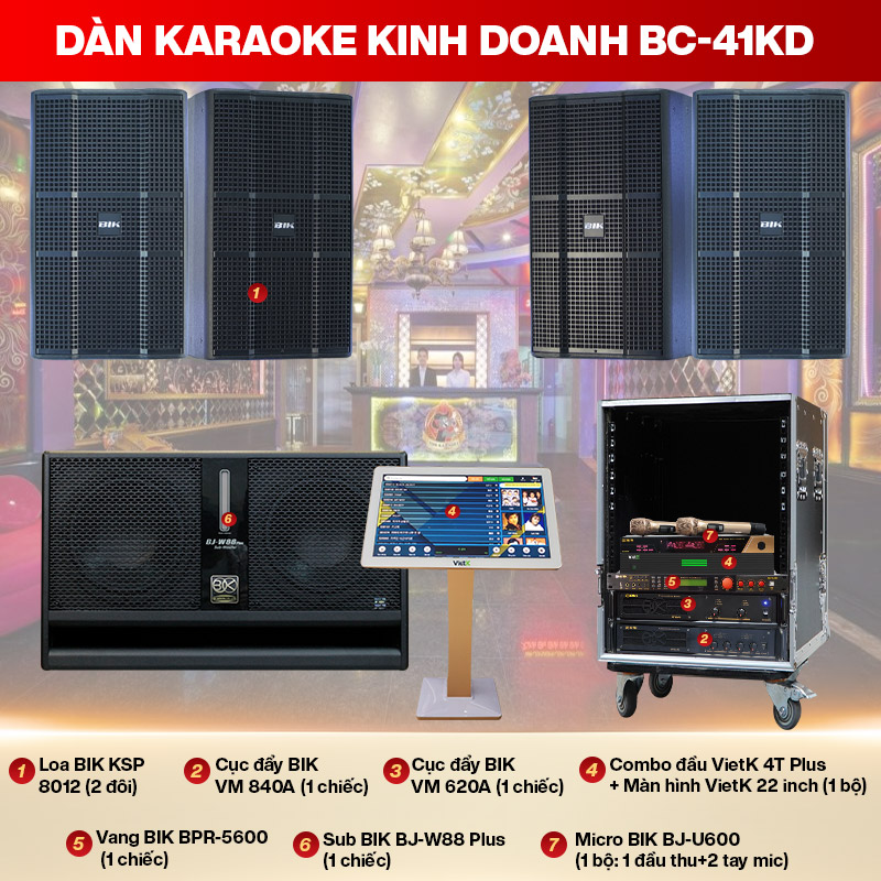 Dàn karaoke kinh doanh BC-41KD
