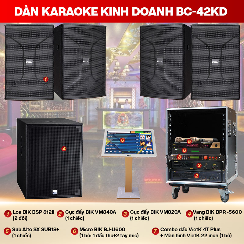 Dàn karaoke kinh doanh BC-42KD