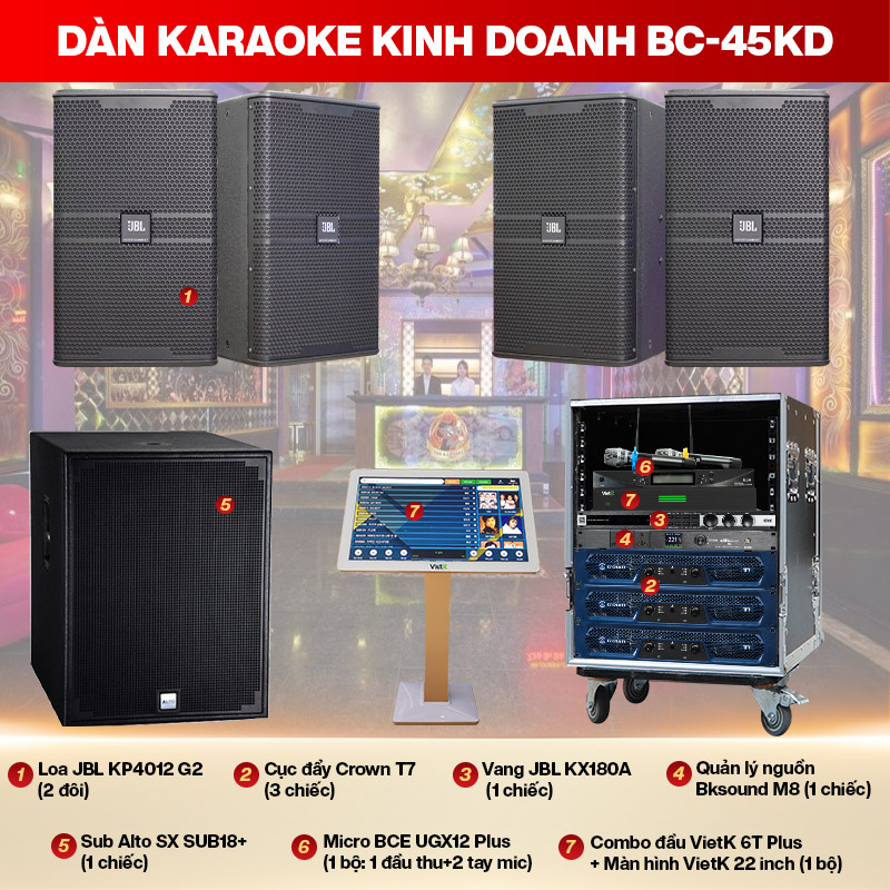 Dàn karaoke kinh doanh BC-45KD