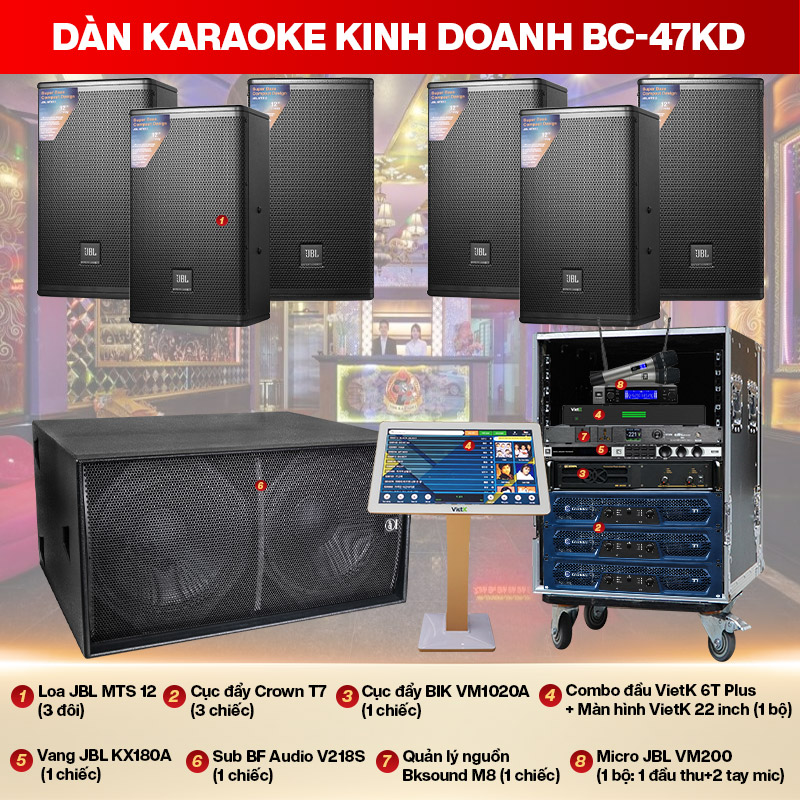 Dàn karaoke kinh doanh BC-47KD