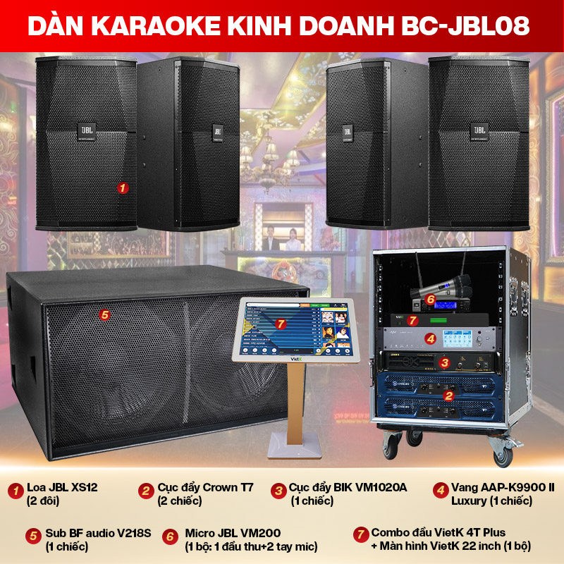 Dàn karaoke kinh doanh BC-JBL08