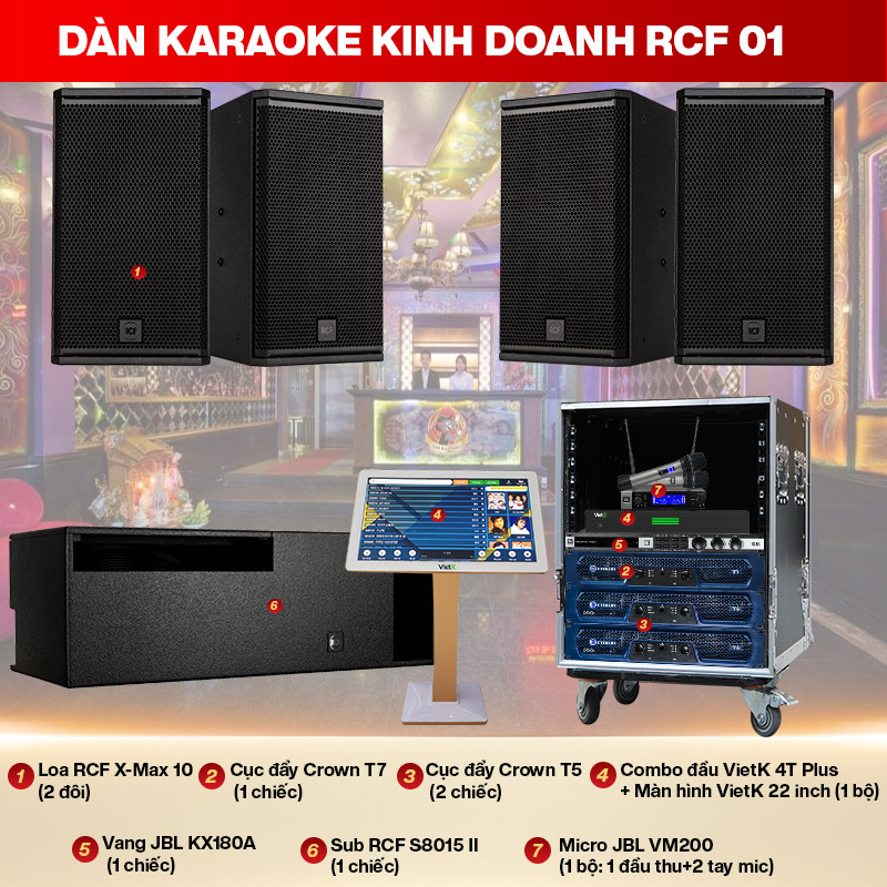 dàn karaoke kinh doanh RCF 01