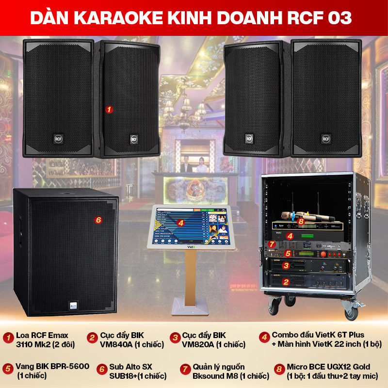 Dàn karaoke kinh doanh RCF 03