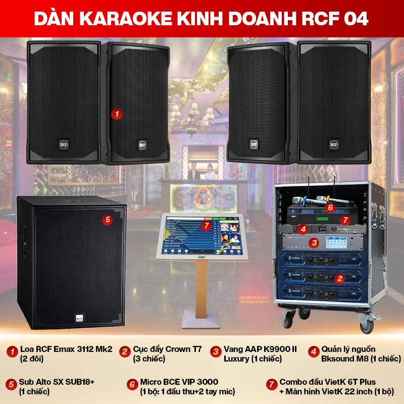 dàn karaoke kinh doanh RCF 04
